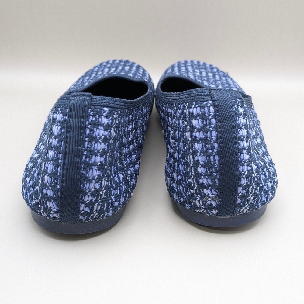 Skechers Slip-On Air Cooled Memory Foam Blue Fabric Sneakers Size 8 - Picture 3 of 8
